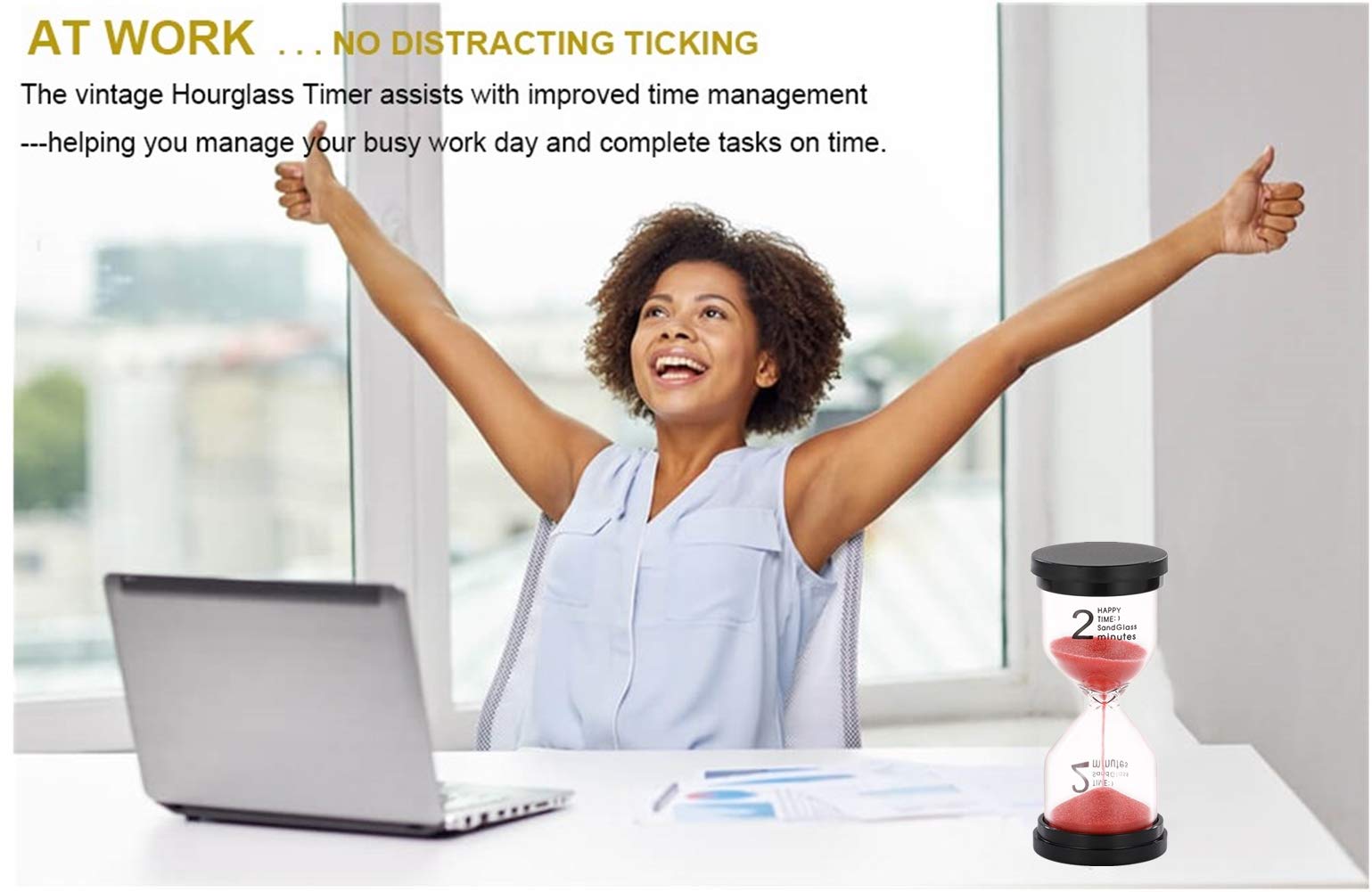 Suliao Hourglass 2 Minute Sand Timer: Red Sand Clock, Plastic Sand Watch 2 Min, Large Reloj De Arena 2 Minutos, Hour Glass Sandg